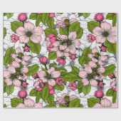Apfelblüte auf weiß geschenkpapier (Flach)