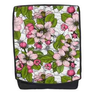 Apfelblüte auf weiß rucksack