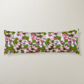 Apfelblüte auf weiß seitenschläferkissen (Rückseite)