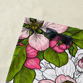 Apfelblüte auf weiß strandtuch (Beispiel)