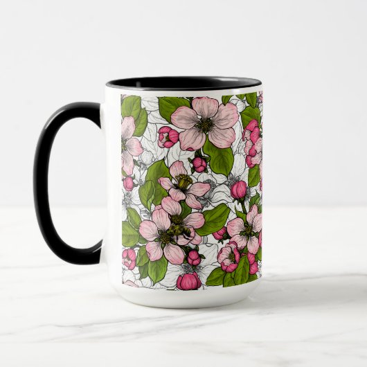 Apfelblüte auf weiß tasse (Links)