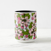 Apfelblüte auf weiß tasse (Zentrum)