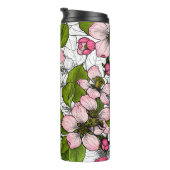 Apfelblüte auf weiß thermosbecher (Nach rechts gedreht)