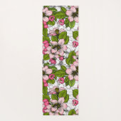 Apfelblüte auf weiß yogamatte (Rückseite)