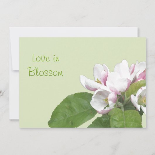 Apfelblüte Einladung zur Hochzeit (Rückseite)