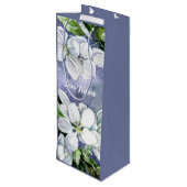Apfelblüte Geschenktüte Für Weinflaschen (Rückseite Schrägansicht)