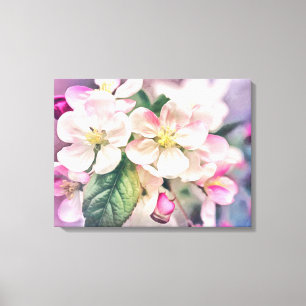 Apfelblüte Gestrickte Canvas Print Leinwanddruck