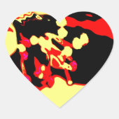 Apfelblüte Herz-Aufkleber (Vorderseite)