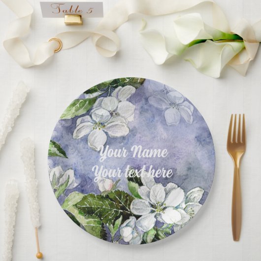 Apfelblüte Pappteller (Hochzeit)