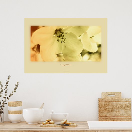 Apfelblüte Poster (Küche)