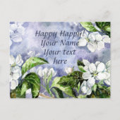 Apfelblüte Postkarte (Vorderseite)