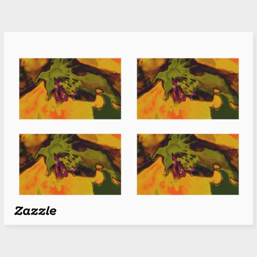 Apfelblüte Rechteckiger Aufkleber (Blatt)