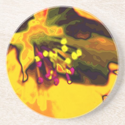 Apfelblüte Sandstein Untersetzer (Vorne)