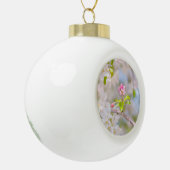 Apfelblüte - Schönheit Keramik Kugel-Ornament (Links)