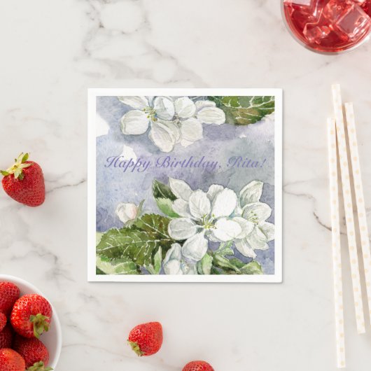 Apfelblüte Serviette (Beispiel)