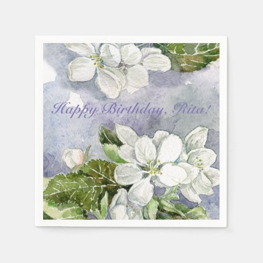 Apfelblüte Serviette (Vorderseite)