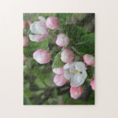 Apfelblüte und grüne Blätter Puzzle (Vertikal)