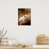 Apfelblüten #2, Sepia Poster (Küche)