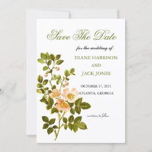 Apfelblüten-Aquarell-Stiele Save The Date Einladung