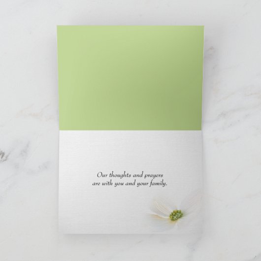 Apfelblüten-Beileid Dankeskarte (Innenseite)