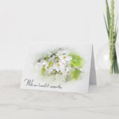 Apfelblüten-Beileid Dankeskarte (Vorderseite)