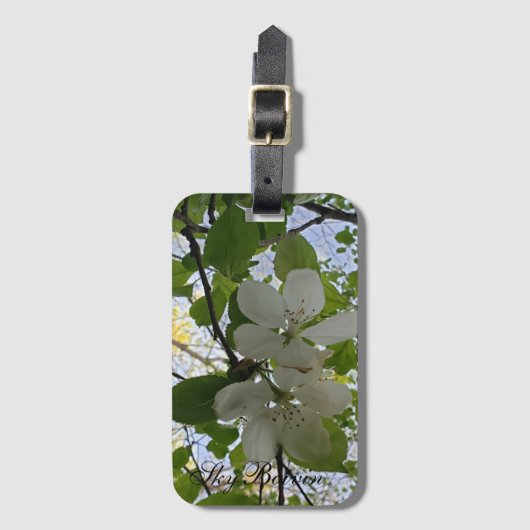 Apfelblüten Gepäckanhänger (Vorderseite Vertikal)