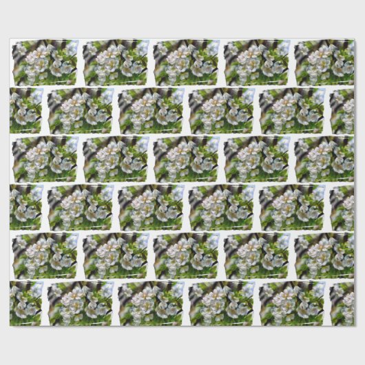 Apfelblüten Geschenkpapier (Flach)