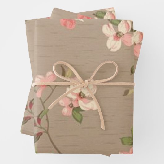 Apfelblüten Geschenkpapier Set (Beispiel)