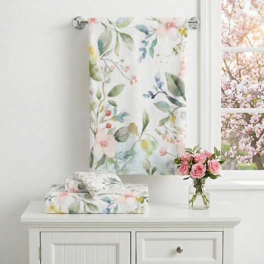 Apfelblüten inspiriert badhandtuch set