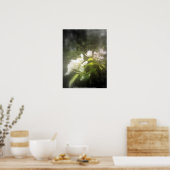 Apfelblüten Nr. 2, schwarz-weiß Poster (Küche)