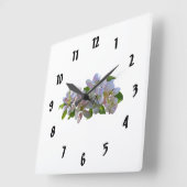 Apfelblüten Quadratische Wanduhr (Winkel)