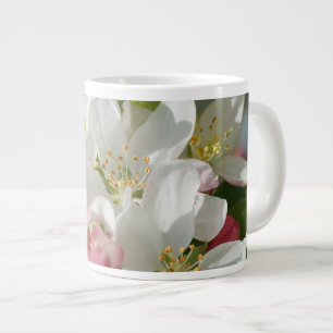 Apfelblüten Rosa und Weiße Blume Jumbo-Tasse