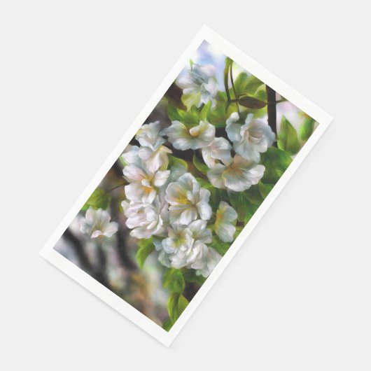 Apfelblüten Serviette (Ecke)