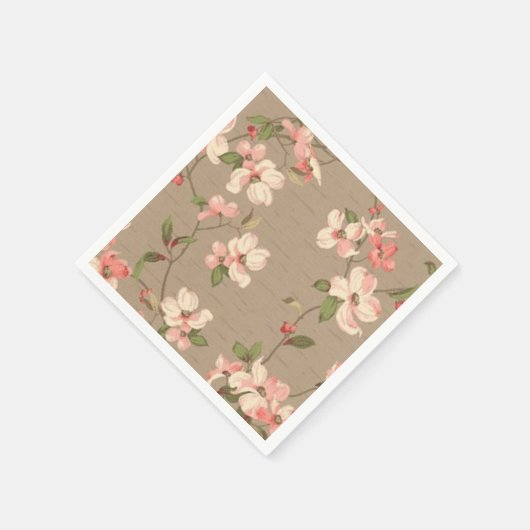 Apfelblüten Serviette (Ecke)