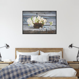 Apfelblüten-Stillleben – Original-Kunstwerk Leinwanddruck
