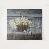 Apfelblüten-Stillleben – Original-Kunstwerk Wandteppich (Vorderseite (Horizontal))