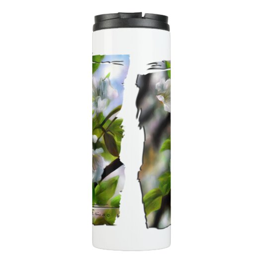 Apfelblüten Thermosbecher (Rückseite)