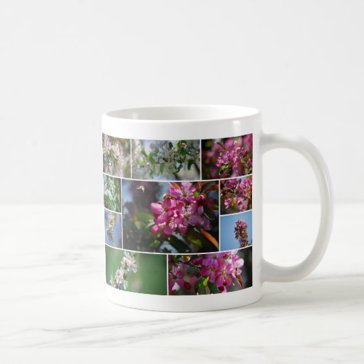 Apfelblüten und Honigbienen Kaffeetasse (Rechts)