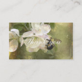 Apfelblüten und Hummelkarte Visitenkarte (Rückseite)