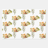 Apfelblüten und Rosehips Geschenkpapier Set (Vorderseite)