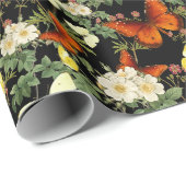 Apfelblüten und Schmetterlinge Bilder des Kulturer Geschenkpapier (Rolleneckpunkt)