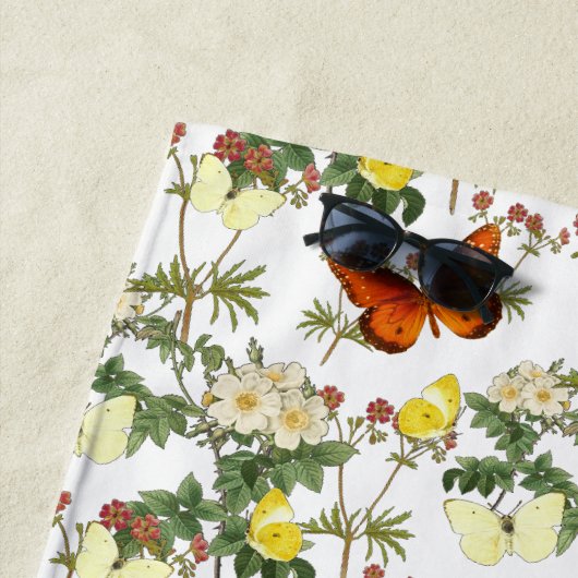 Apfelblüten und Schmetterlinge Bilder des Kulturer Strandtuch (Beispiel)