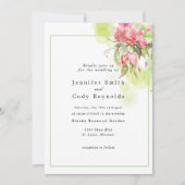 Apfelblüten Wasserfarben Pinks Garden Hochzeit Einladung (Vorderseite)