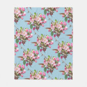 Apfelblütenzweig Fleecedecke (Vorderseite)