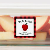 Apfelbutterkonservierung behält Kariertes S-Lebens Etiketten (Befestigt)