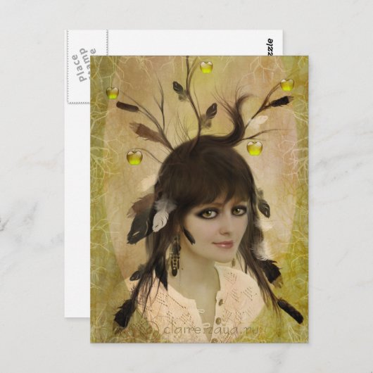 Äpfeldieb Postkarte (Vorne/Hinten)