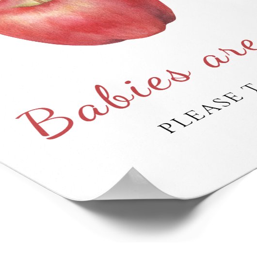 Apfeldusche - Babys sind süß Poster (Ecke)