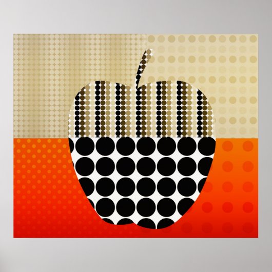 Apfeleindruck Poster (Vorne)