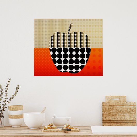 Apfeleindruck Poster (Küche)