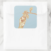 Apfelernte Quadratischer Aufkleber (Tasche)